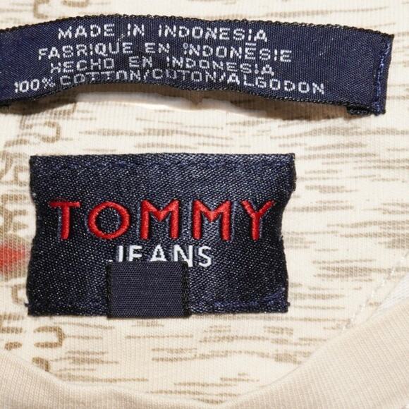 Vintage Tommy Jeans Floral Stripe Tee – Made in Indonesia - Picture 3 of 6